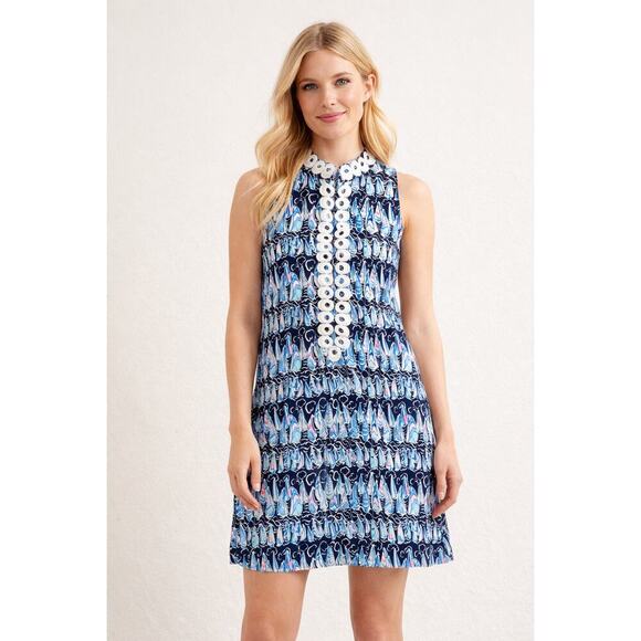 Lilly Pulitzer Dresses & Skirts - NEW Lilly Pulitzer Women's 2 Dress Jane Shift Low Tide Navy Preppy Resort Wear
